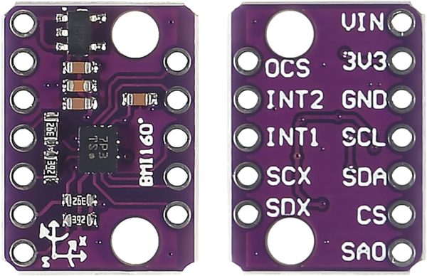 bmi160 module de capteur d'accéléromètre gyroscope 6 axes 3 5v