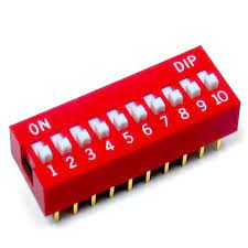 commutateur dip rouge (10 bits)